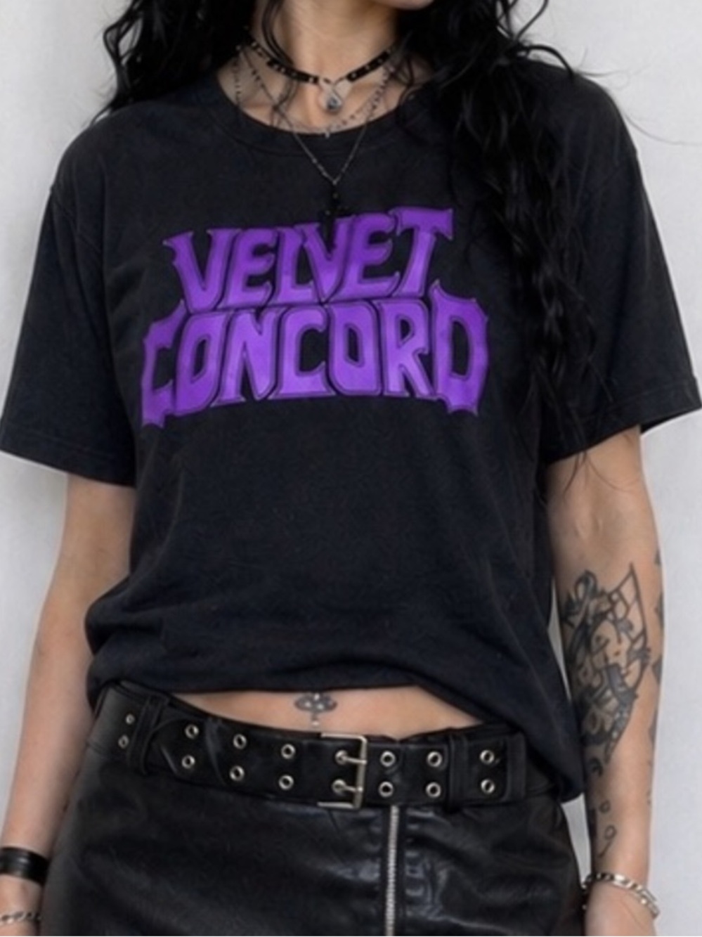 Metal Post Grunge “Velvet Concord” Black & Purple Band Tee